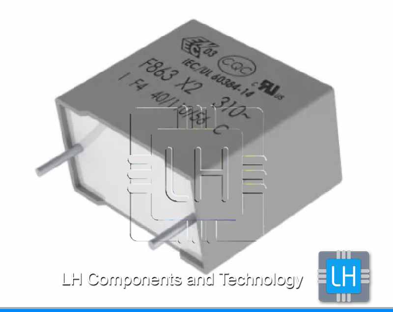 F862DU105K310ZV054              Condensador de polipropileno 1UF, 630VDC, X2, 22.5mm