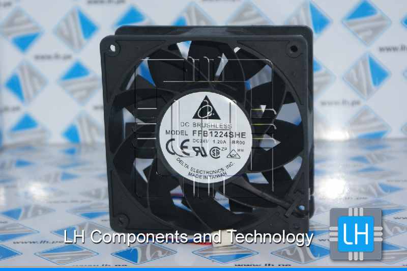 FFB1224SHE-BR00               Ventilador axial para inversor 120x120x38mm, 24VDC, 1.20A, con 3 cables y conector