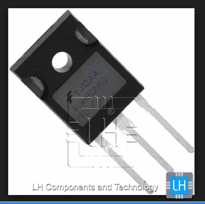 FGH80N60FDTU     Transistor IGBT, 600V, 40A, 116W, TO247