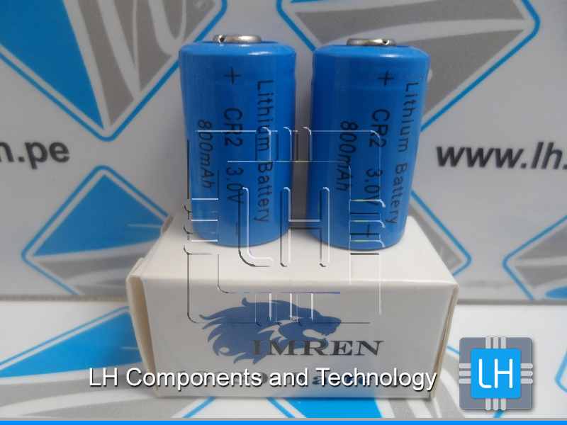 CR2       Batería Lithium 3 Volt, 800mAh, Recargable