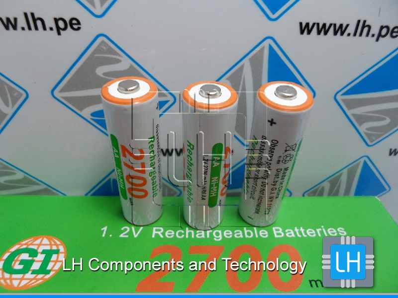 GI-2700-AA-NIMH       Battery Rechargeable AA, 1.2V, 2700mAh