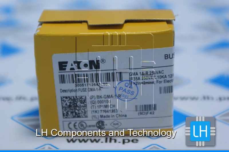 BK/GMA-1A                Fusible Vidrio 5x20mm, 1Amp. 250VAC, Fast Acting, EATON/Bussmann