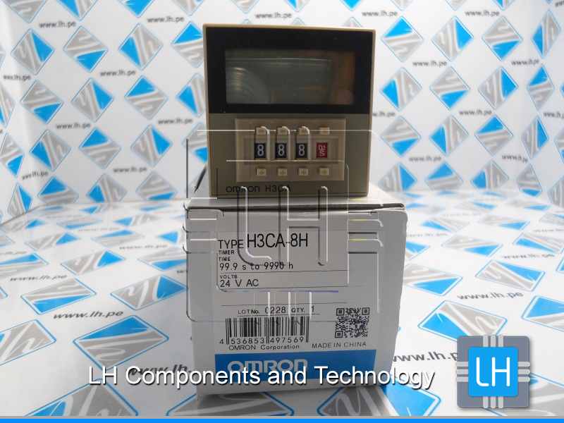 H3CA-8H 24VAC  Timer 8 Pines, 48x48mm 0.1sg. 9990H, con Display - Digital  LCD, 24VAC, Omron