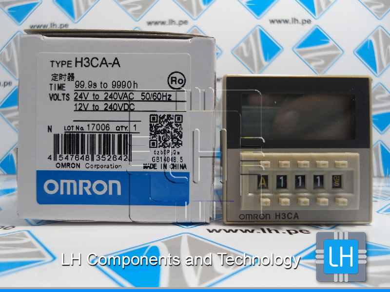 H3CA-A H3CAA 24-240VAC/VDC      Timer, H3CA Series, Multifunction, 0.1 s to 9990 h, Solid State Output, 24 to 240 Vac