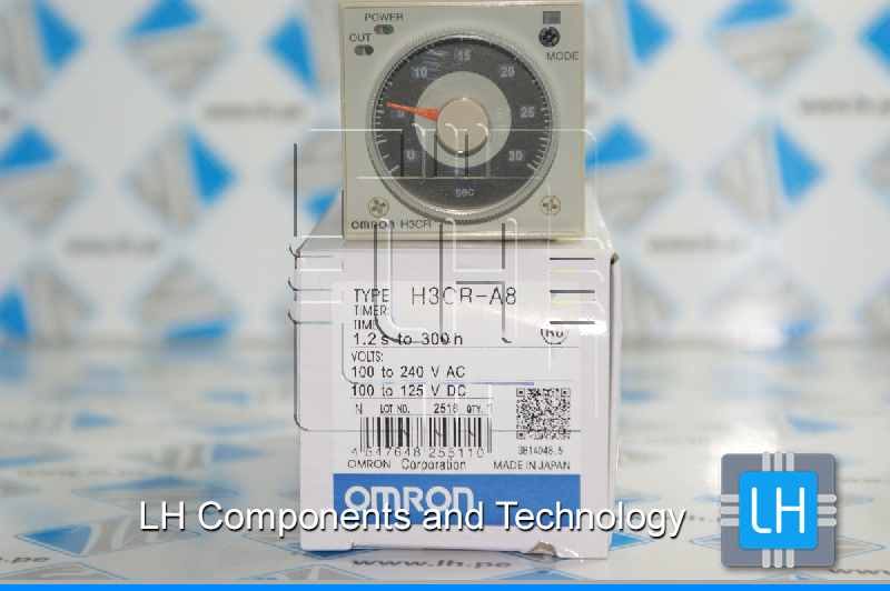 H3CR-A8-AC100-240/DC100-125       Temporizador analógico, Multifunción, On-Delay, 0.05 s, 300 h