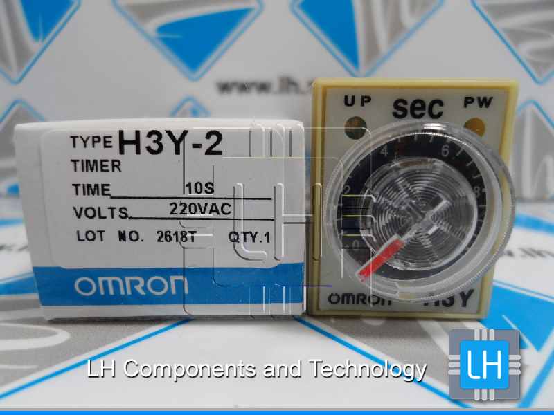 H3Y-2 AC200-230 10S      Temporizador Relé H3Y-2 10 segundo módulo 5A, 8-Pines