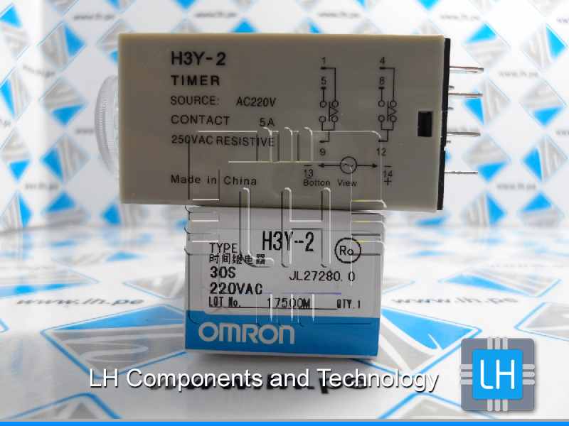 H3Y-2 30S 220VAC      Temporizador tiempo relé 0-30 segundo, DPDT