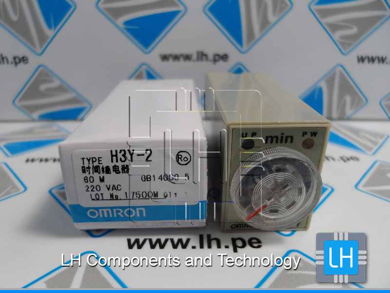 H3Y-2 60M 220VAC      Temporizador delay temporizador relé 0-60 minuto Omron