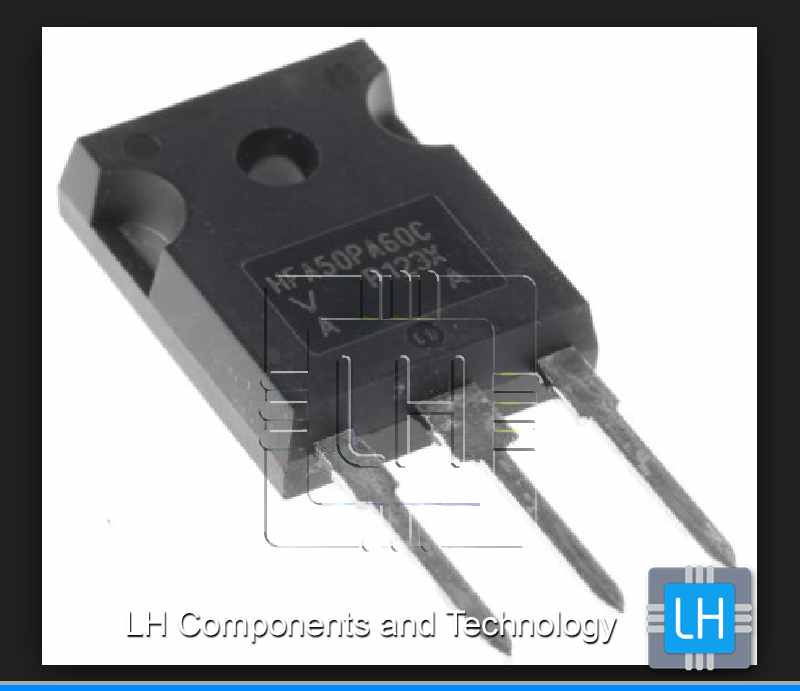 VS-HFA50PA60CPBF       Transistor Vishay Semiconductors Rectifiers 600 Volt 2x25 Amp Common Cathode