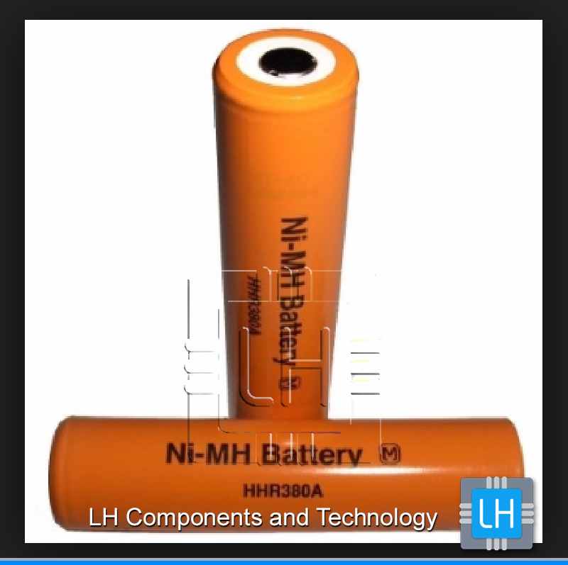 HHR-380A      Batería recargable NiMH 1.2V, 3800mAh, 5/4A, Níquel Metal Hidruro