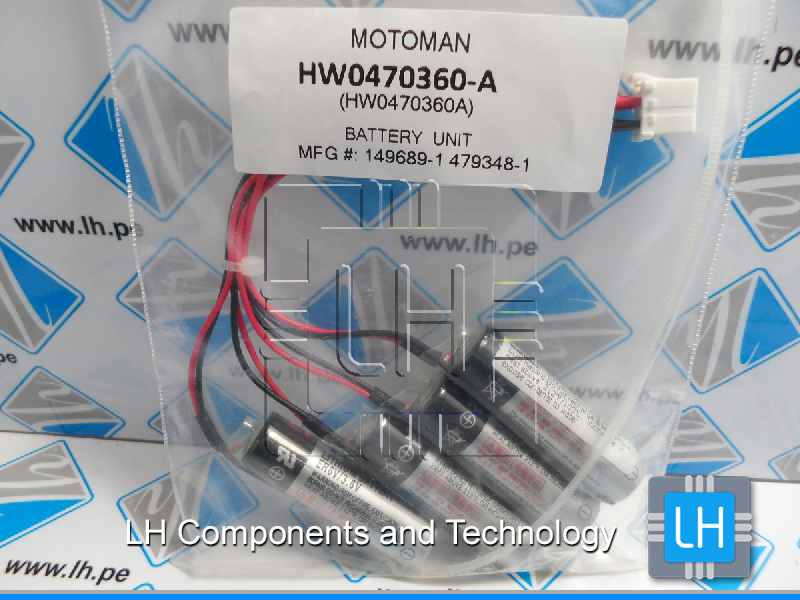 HW0470360-A 149689-1 Batería de Lithium con conector para automatismo, robótica. Batería para robot industrial.