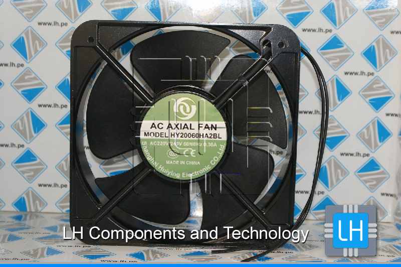 HY20060HA2BL          Ventilador AC axial 220/240VAC, 0.38A, 200x200x60mm