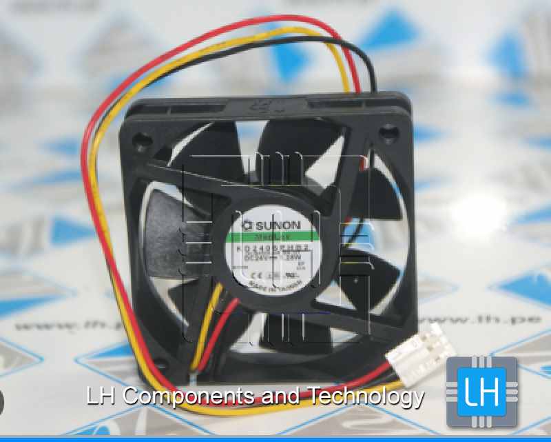 KD2406PHB2(2).B4500.AR.GN.I21            Ventilador Tubo axial 24VDC,1.28W, 60x60x15mm, con 3 cables y conector blanco