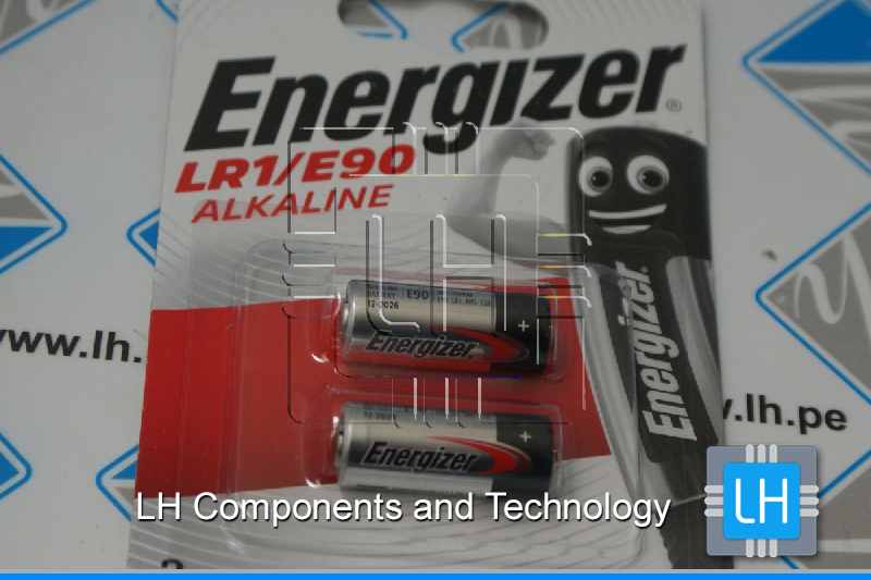 LR1/E90          ila alcalina 1.5V, tamaño N/R1, 12x30.2mm, no recargable, marca Energizer.