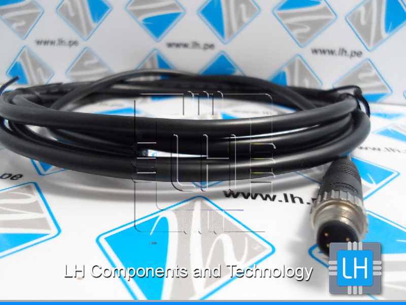 LTW8-04AMMM-SL7A02       Conector M8, macho, 4 pines, recto, con cable de 2 metros