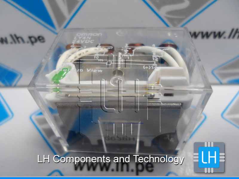 LY4N 24VDC     Relay electromagnético, 24VDC, 14 pines, 4PDT, 10A