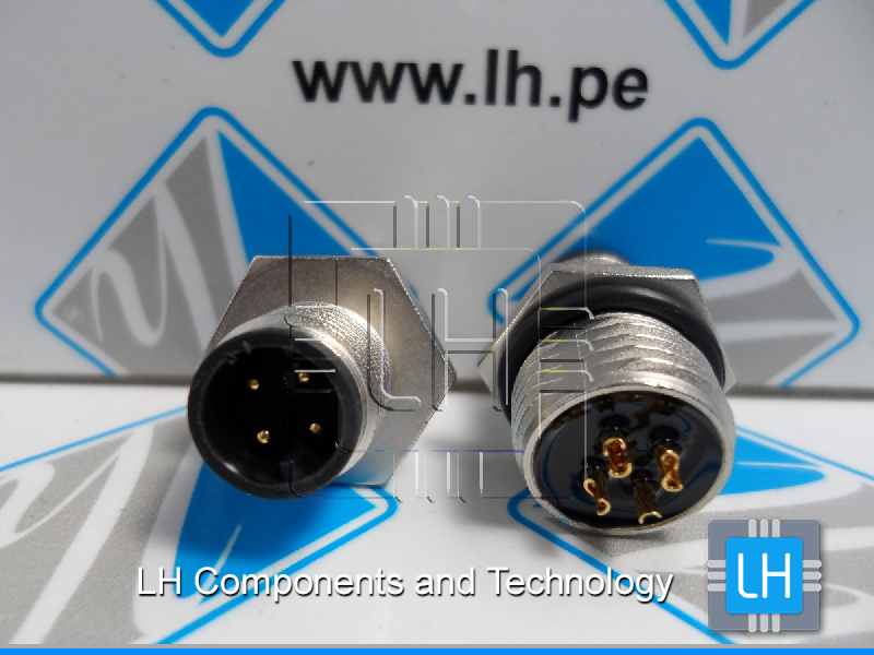 M12A-04PMMS-SH8001      Conector hembra, M12, 4 Pines, Macho, código A-DeviceNet/CANopen