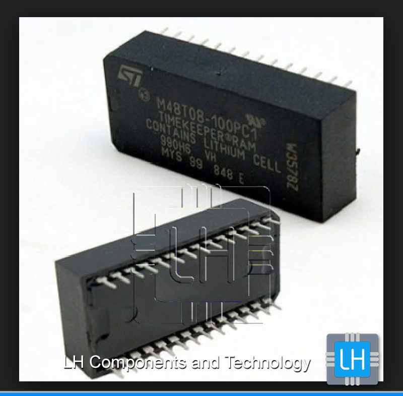 M48T08-100PC1        CIRCUITO RTC PARALLEL, NV SRAM, PCDIP28, 4,75÷5,5V, 100NS, 64KBIT