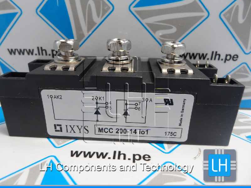 MCC200-14IO1      Módulo Thyristor doble serial, 1600V, 196A, 150mA