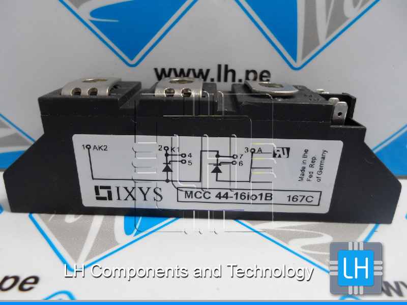 MCC44-16io1B      Módulo Doble Thyristor 1,6kV; 49A; TO-240AA; Ufmax:1,34V; Igt:100mA