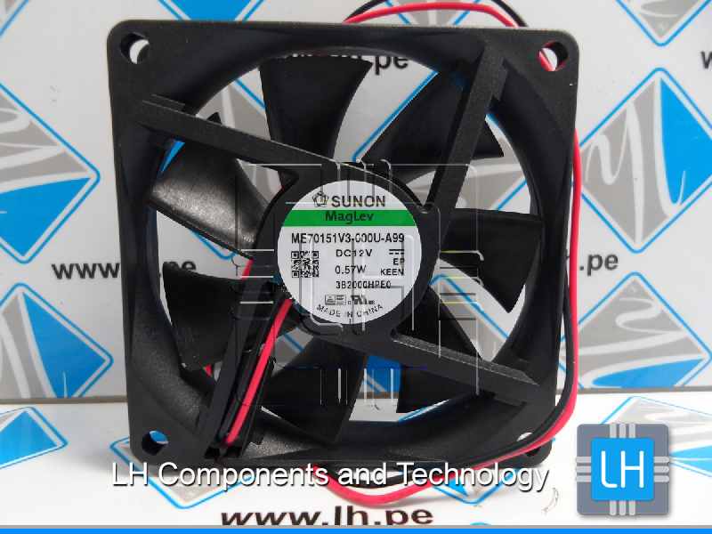 ME70151V3-000U-A99          Ventilador CC axial, 12VDC, 70x70x15mm