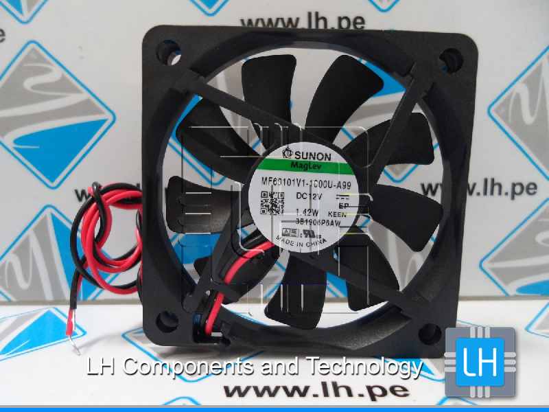 MF60101V1-1000U-A99         Ventilador CC, axial, 12VDC, 60x60x10mm, 27.55m3/h