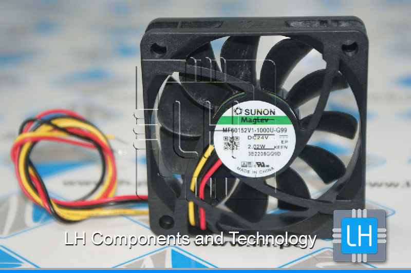 MF60152V1-1000U-G99                Ventilador DC, axial, 24VDC, 60x60x15mm, 44.85m3/h