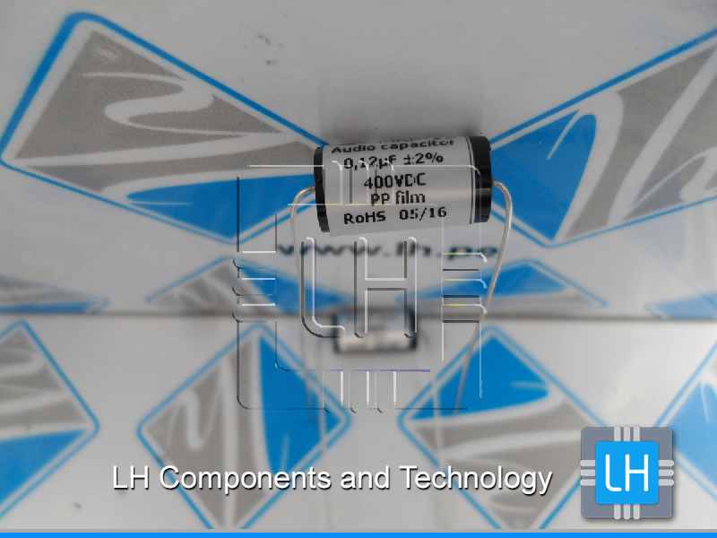 MKP13G412G-B           Capacitor polipropileno 0.12uF, 400VDC, medidas 8.6x18mm