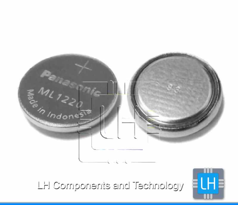 ML1220         Lithium battery, button type, 12.5mm 3V, 17mAh