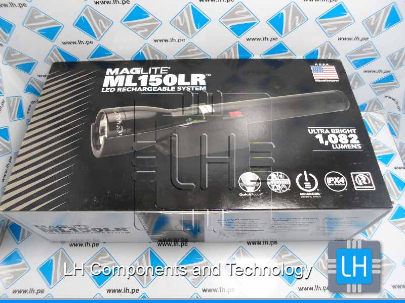 ML150LR-1019 185-000-047       Linterna Recargable LED Flashlight, Input: 100-240VAC, 50/60Hz, 0.8A