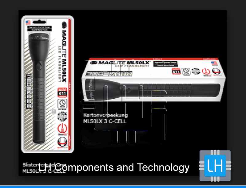 ML50LX-S3CC6   Linterna Resistente al agua LED 3-Cell C