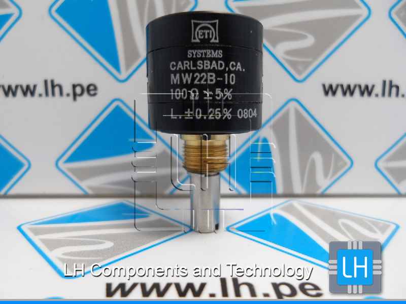 MW22B-10 100     Potenciometro Precisión 100 Ohms, 10 Vueltas  ETI