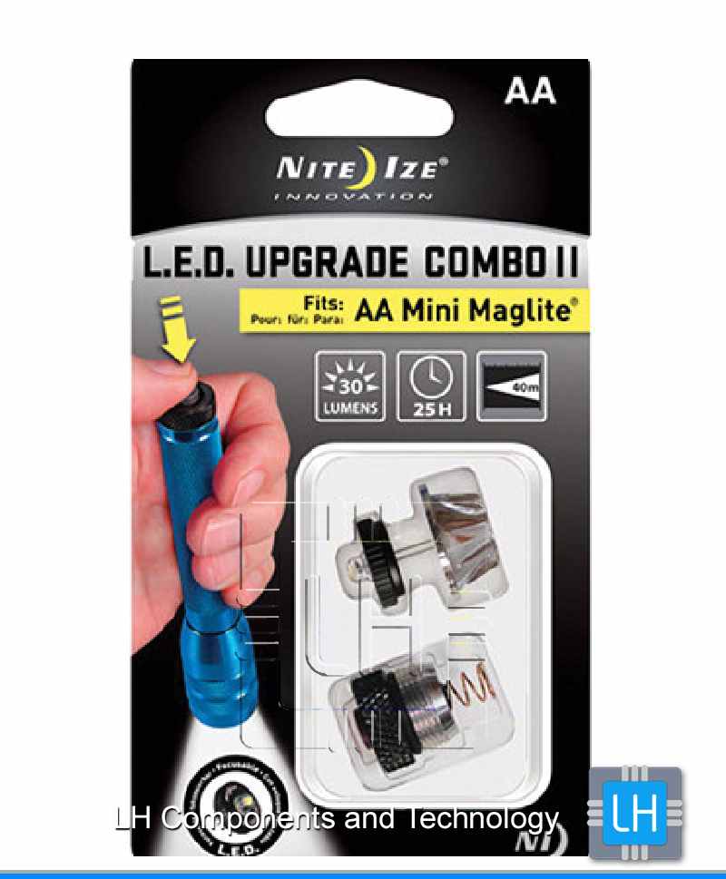 Nite Ize LUC2-07 L.E.D   Kit de accesorios LED para Mini Maglite AA, 30 Lumens 25H, 40m, Nite Ize