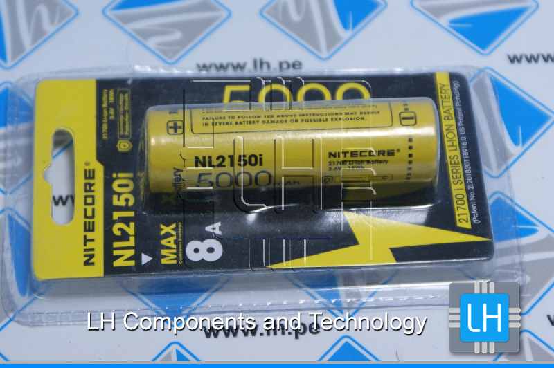 NL2150i                Batería recargable Li-ion, 3.6V, 21700, 5000mAh