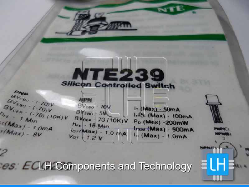 NTE239  Transistor  Silicon Controlled Switch (SCS). Company, NT