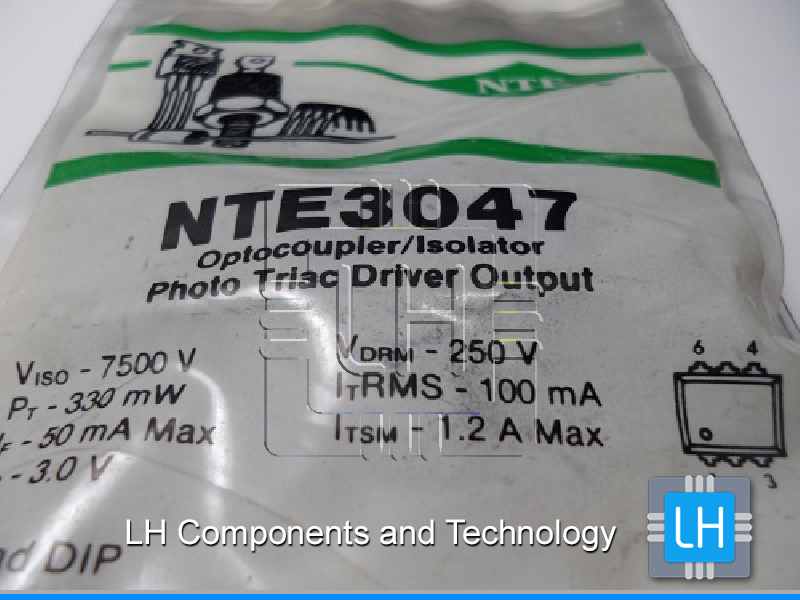 NTE3047: Optoisolator With Triac Output 6-Pin Dip Viso=7500v Vdr