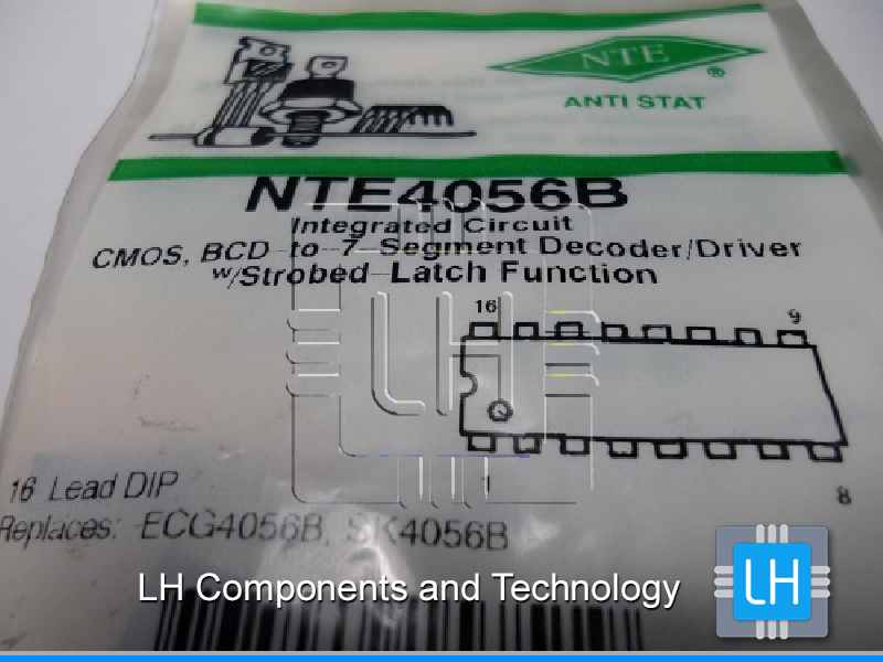 NTE4056B  Integrated Circiut Cmos Bcd To 7 Segment Decoder/Drive