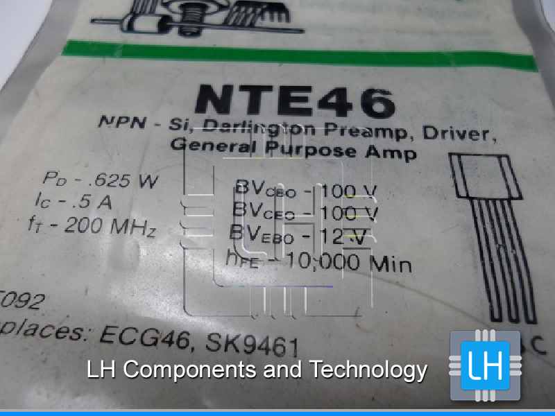 NTE46  Transistor Silicon NPN Transistor. Darlington, General Pu