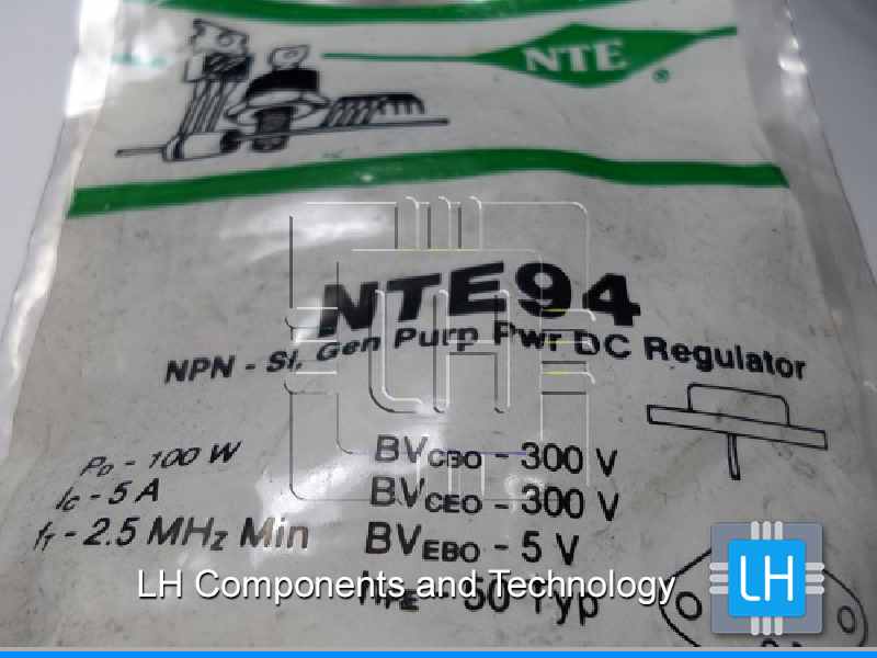 NTE94  TRANSISTOR BIPOLAR TRANSISTOR, NPN, 300V, TO-3