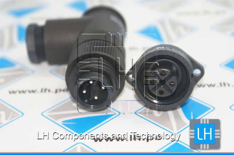 09-4224-00-04               Conector redondo, chasis, 4 Pines, hembra, 16A