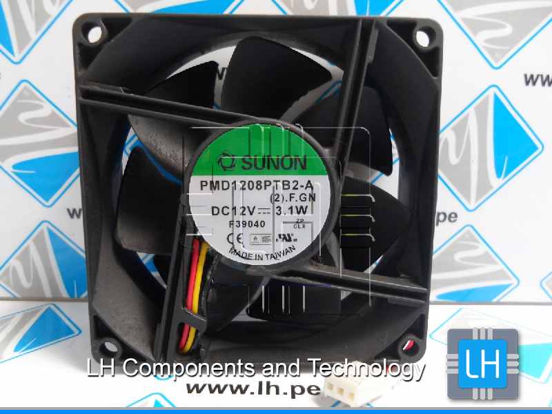 PMD1208PTB2-A.(2).GN           DC Fan, 12V, 80x80x25mm, 55CFM