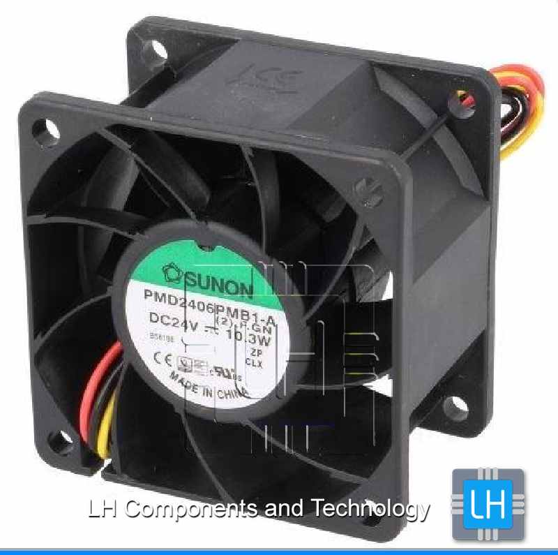 PMD2406PMB1-A.(2).F.GN            Ventilador axial, tipo VDC, 24VDC, 60x60x38mm, 96m3/h