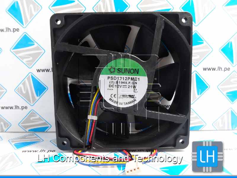 PSD1212PMB1       VENTILADOR DC BRUSHLESS 120x120X38MM 12VDC, CON 4 CABLES Y CONECTOR