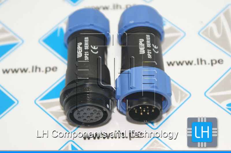 SP2111/S12 II 1N SP2110/P12 II 1N             Conector macho y hembra, aéreo, 12 Pines, 7-12mm