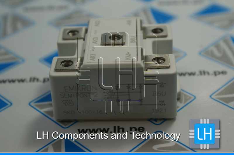 SKD100/16            Modulo puente rectificador, trifásico, 1.6kV, 100A