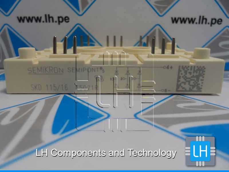 SKD115/16     Puente rectificador trifásico; 1,6kV; 110A; SEMIPONT5; G57