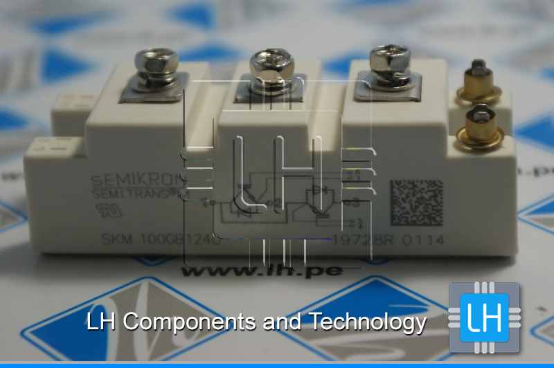 SKM100GB124D      Semikron. IGBT MODULE, HALF BRIDGE; Transistor Type:IGBT; Transistor