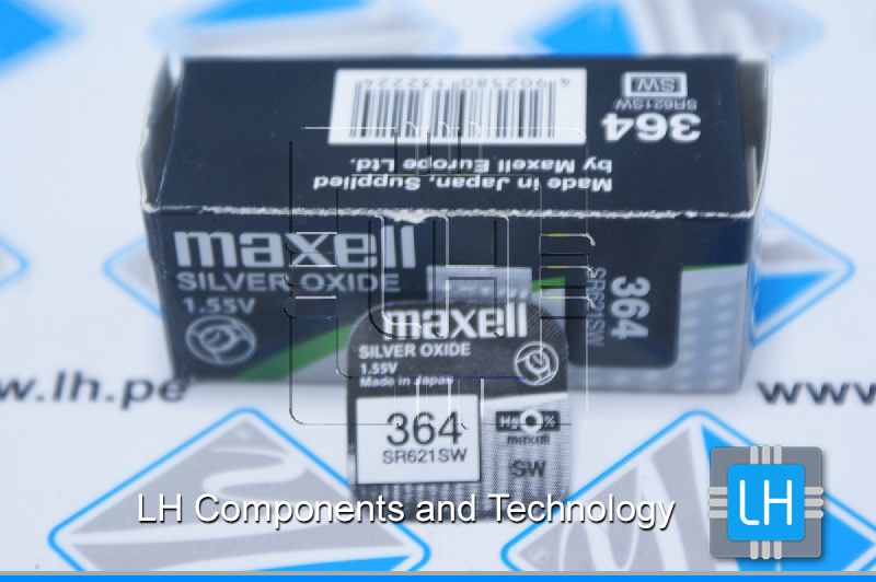 SR621SW           Pila de óxido de plata 1.55V, de botón, R621, SR60