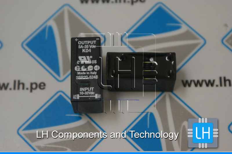 SSR20-524B             Relé semiconductor SPST-NO, 10-32VDC, 5A, 0-35VDC