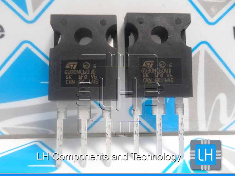 STGW30NC60WD        Transistor IGBT, 600V, 60A, 200W, TO247